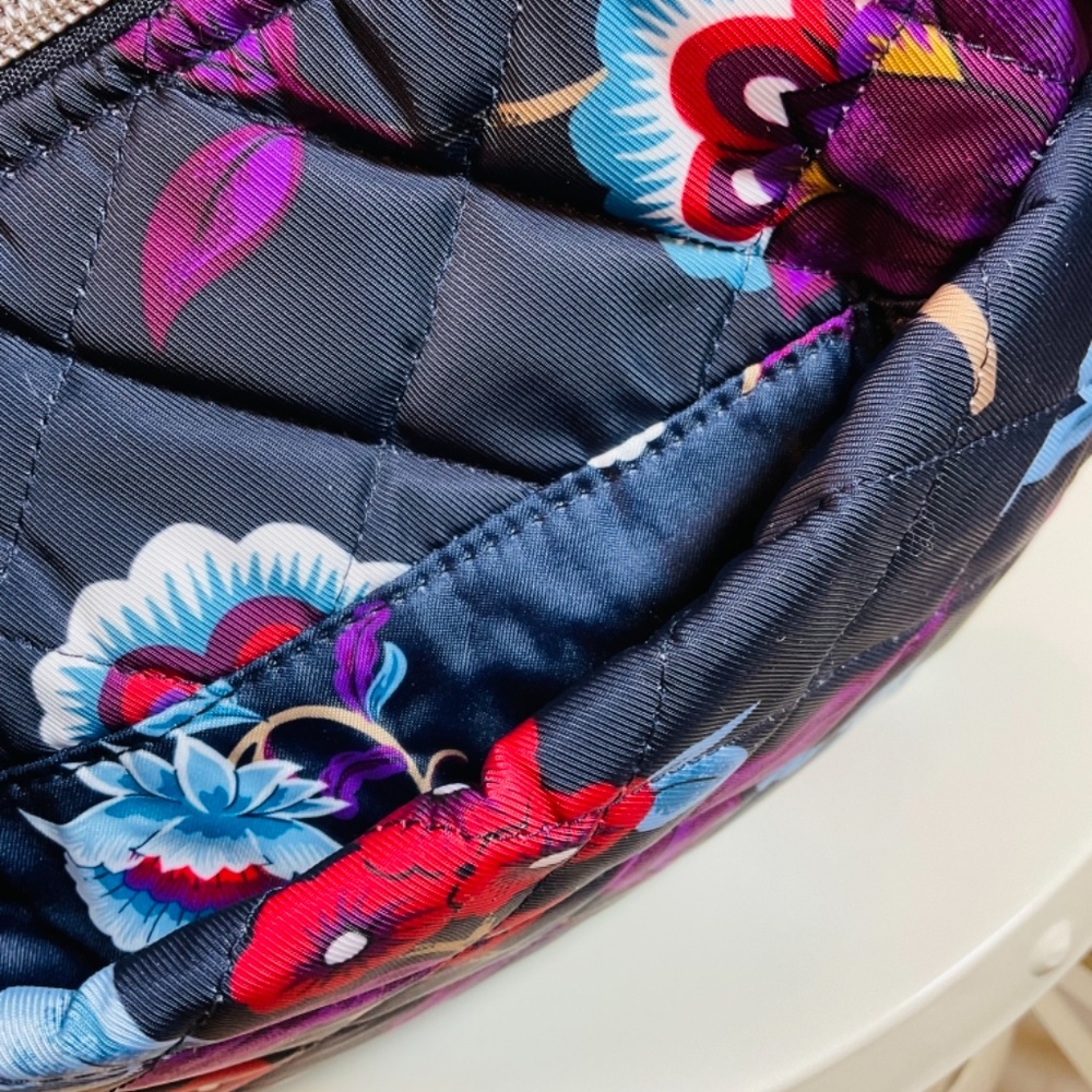 Vera Bradley Crossbody Purse Navy Floral - Picture 3 of 6